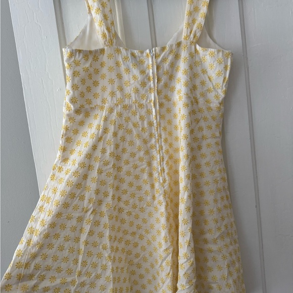 White & Yellow Embroidered Sundress - Picture 3 of 3
